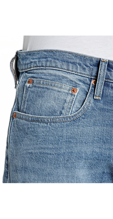 ストレートフィットAIDEEN レッドキャストストレッチデニム 詳細画像